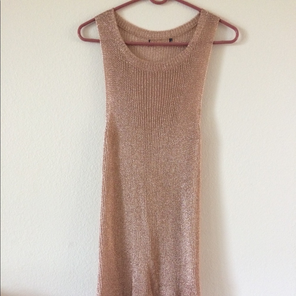 Rose Gold shimmery cover up dress size small